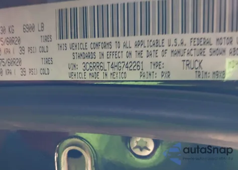 2017 Ram 1500 Big Horn 4X2 5'7 Box from USA, damaged, VIN 3C6RR6LT4HG742261